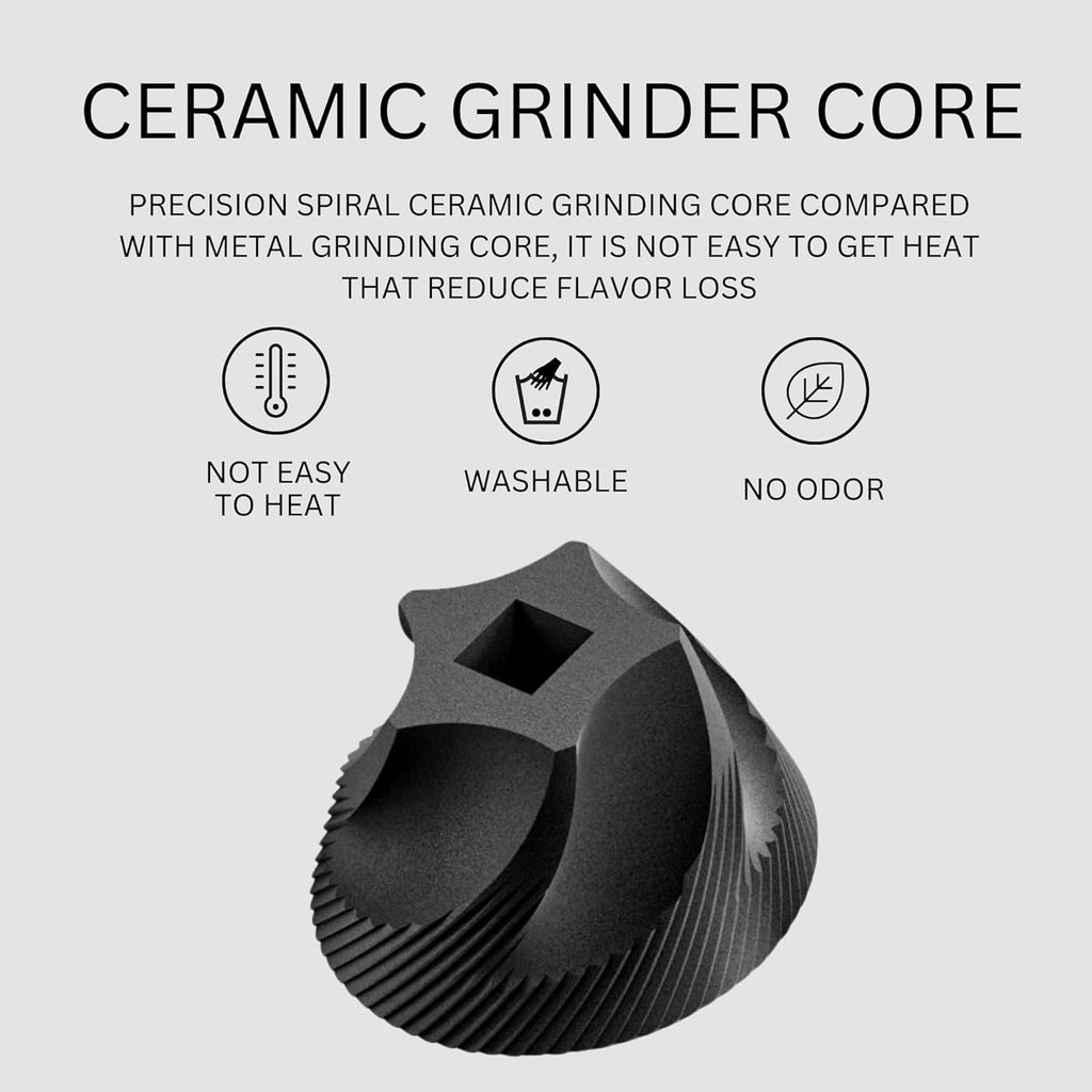Adjustable Manual Coffee Grinder with Ceramic Burr for Home, Travel, Camping L1227