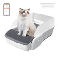 Self-Cleaning Automatic Cat Litter Box with Smart App Control, Open&Lightweight Design, Safe Anti-Pinch Protection, Patented Non-Stick Bottom,Tear-Resistant Rubber Liner with Eco Waste Bags