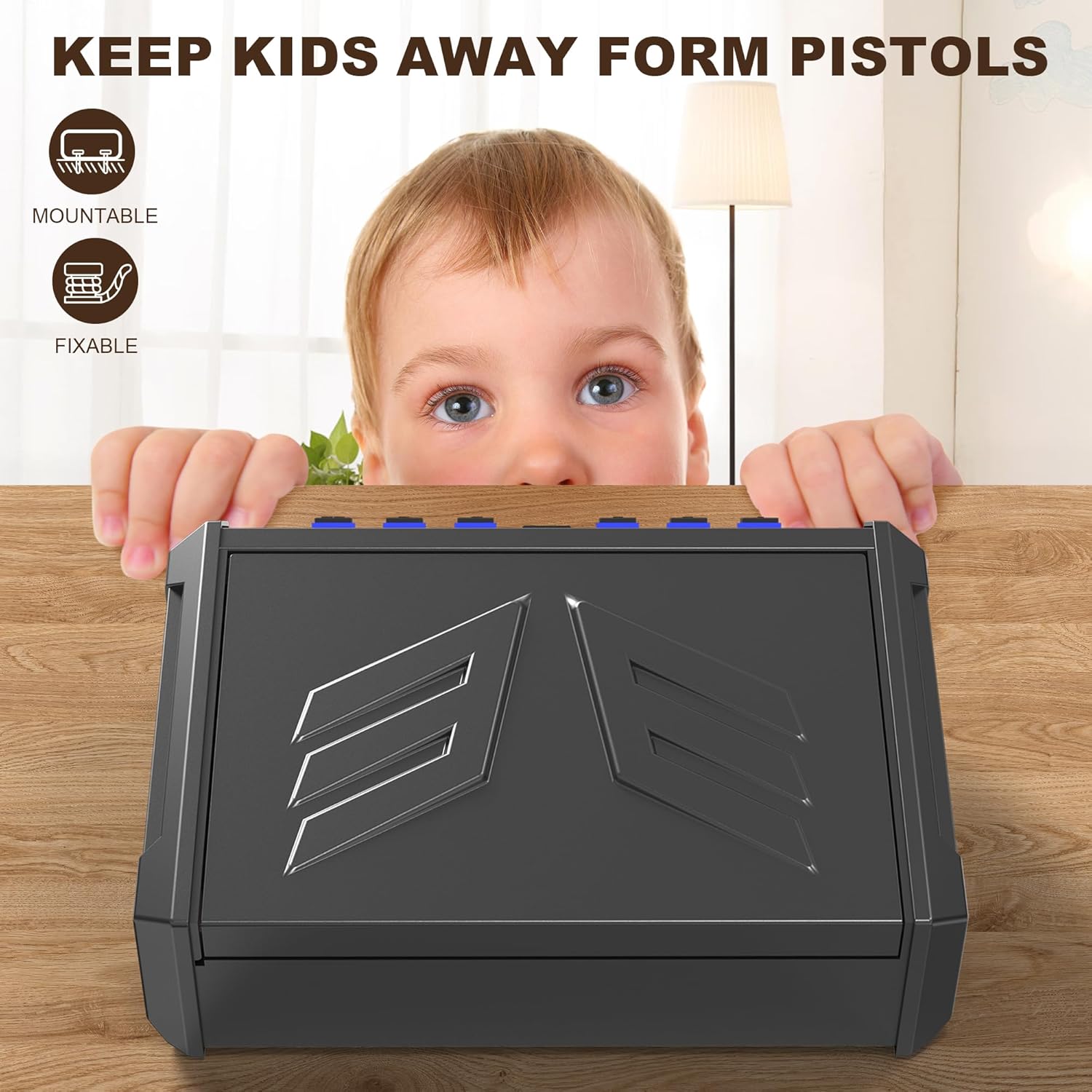 All Metal Quick-Access Pistol Safe with Fingerprint Lock I187935