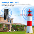 2024 Newest TV Antenna Indoor Smart Digital Up to 2000+ Miles-Amplified HD TV Antenna Outdoor for Local Channels with Amplifier and Signal Booster-52ft Coax HDTV Cable/AC Adapter-Support 8K 4K 1080p