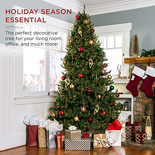 6ft Pre-Lit Douglas Fir Artificial Christmas Tree with 450 Warm White Lights T51460