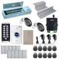 Visionis FPC-5652 One Door Access Control System Outswing Door 600lbs Magnetic Lock with VIS-3005 Slim Outdoor IP68 RFID Keypad Entry Security with Wireless Remote EM Standalone 2000 Users Kit