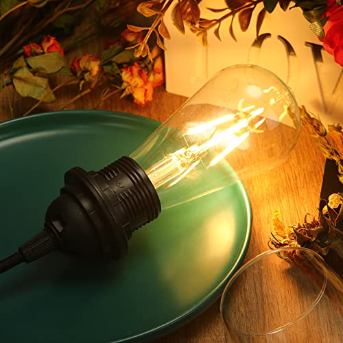 6 Pack Plug-in Hanging Light Kit with On/Off Switch, 12 FT Cord, Black O127830