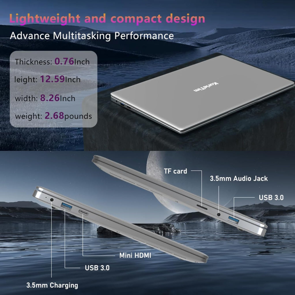 Laptop 14.1 inch 1080P FHD, 8GB RAM 256GB SSD, Windows 11 Pro S3190
