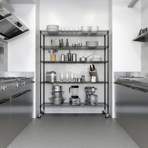 Heavy Duty Steel Wire Rack Storage Unit, 5-Tier Shelving, 36" W x 18" D W900