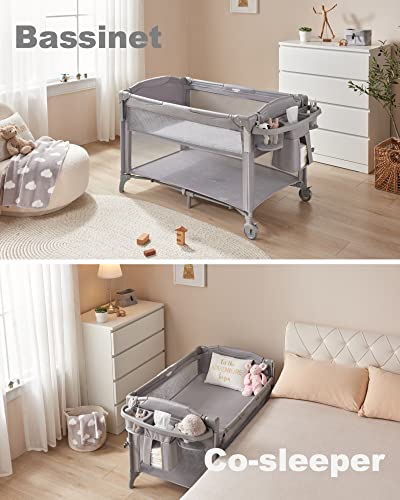 4 in 1 Baby Bassinet Bedside Sleeper with Changing Table S335706