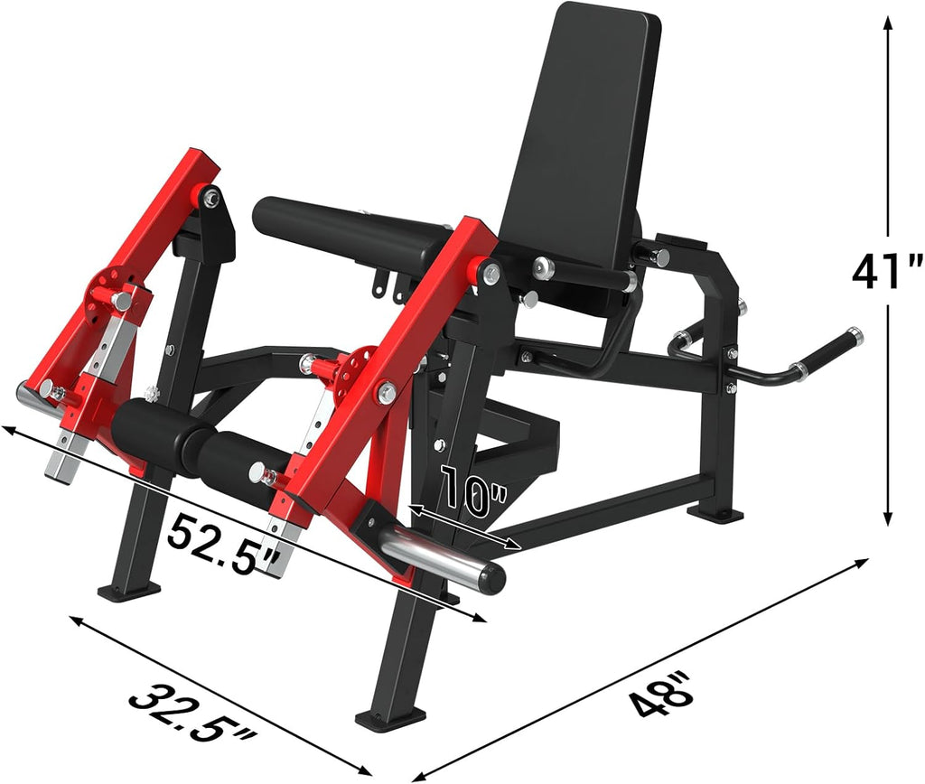 Leg Extension and Curl Machine, Adjustable Leg Exercise Bench for Home Gym T78718