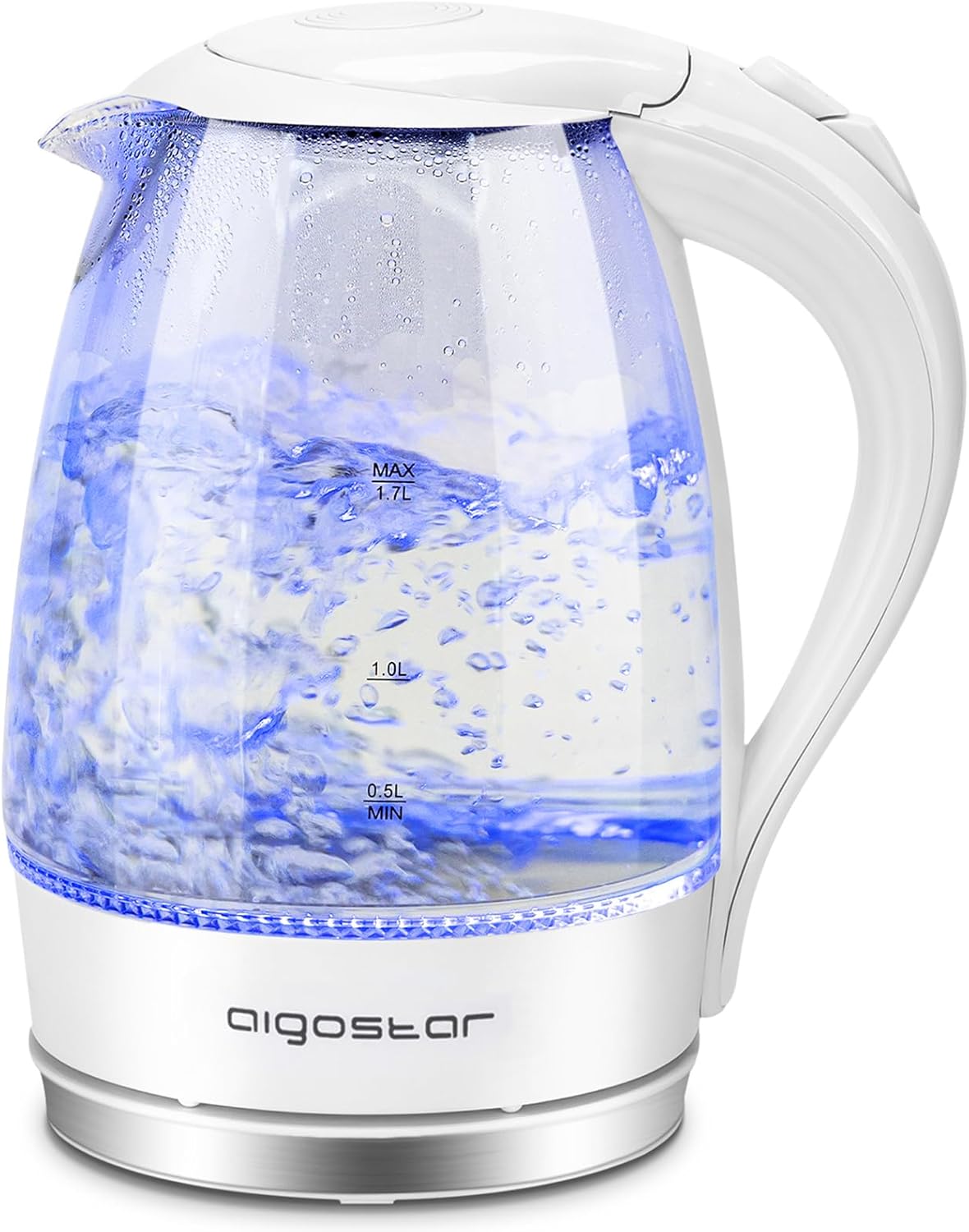 Electric Kettle 1.7L with LED Illuminated Glass and Stainless Steel Interior P499050