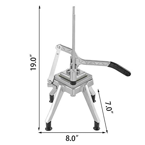 Commercial Vegetable Fruit Chopper 1/2 Inch Blade Heavy Duty Food Dicer Stainless Steel Y443