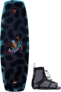 Hyperlite Murray Jr. Kids Wakeboard 127 W/Remix Bindings Black/Aqua 127cm/(12K-2)