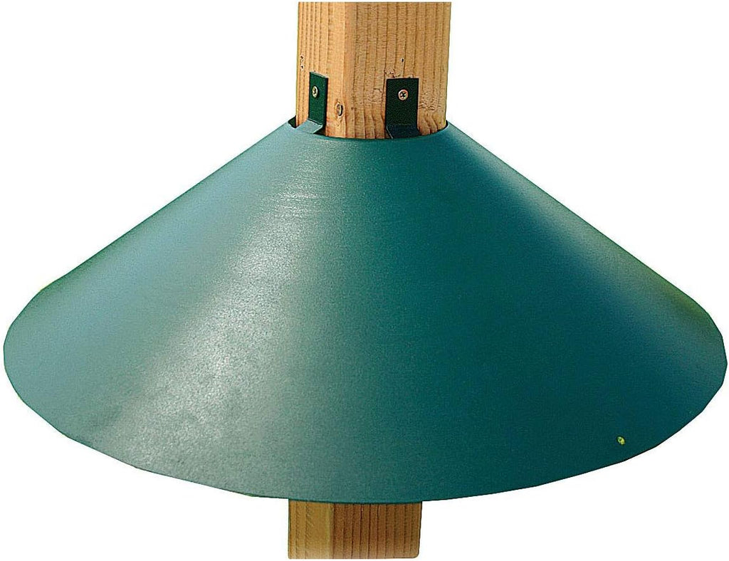 Metal Wrap Around Bird House Feeder Squirrel Baffle for 4x4 Inch Pole Post, 2 Pack E8391