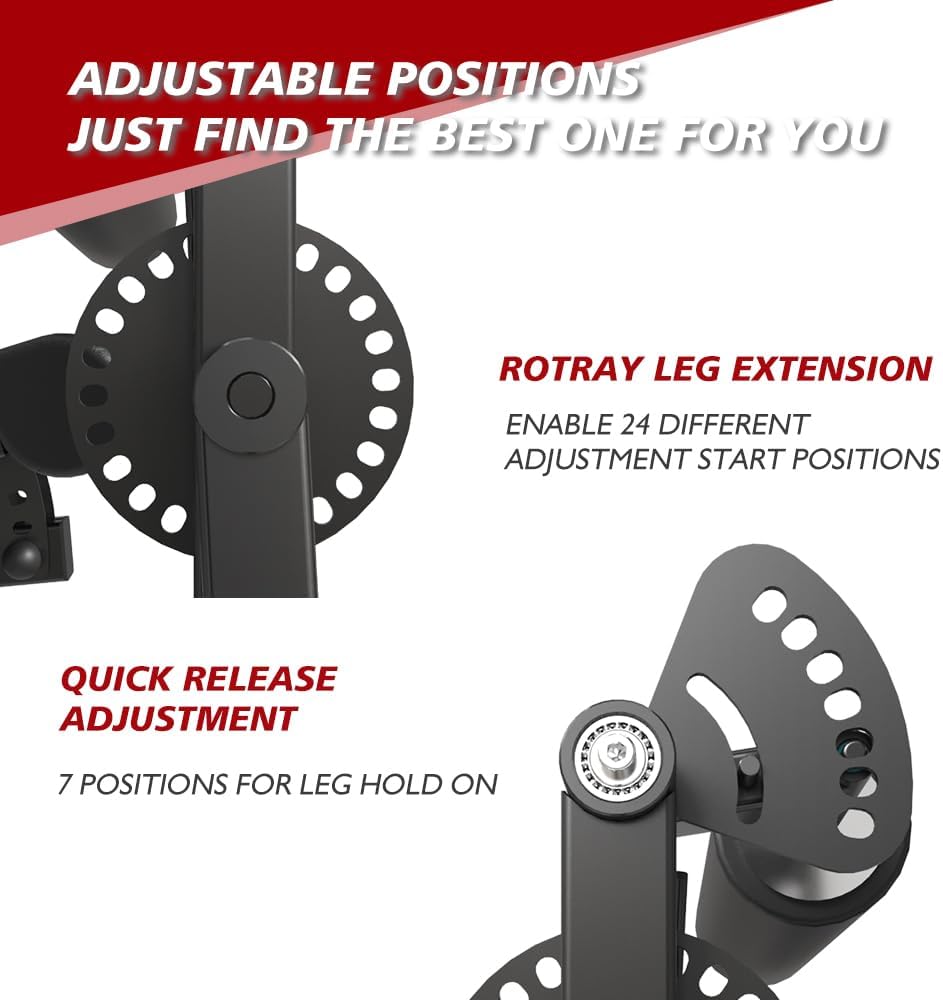 Seated Leg Extension and Curl Machine, Adjustable Plate Loaded, 600LBS Home Gym V258