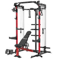 Mikolo Power Cage, 2000LB Squat Rack, Dual Pulley Cable Crossover System, Multi-function Free Weight Home Gym Workout Machine with Attachments