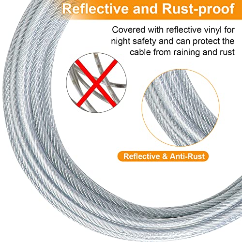 50 ft Dog Tie Out Cable with Spring Swivel Hook, Heavy Duty Outdoor Pet Tether Z1699