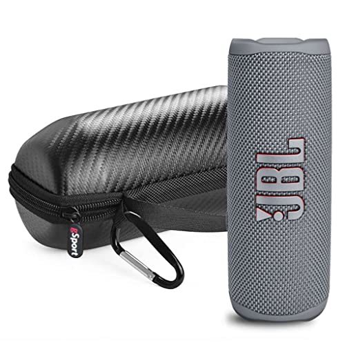 JBL FLIP 6 Waterproof Portable Speaker Bundle with gSport Carbon Fiber Case (Gray)