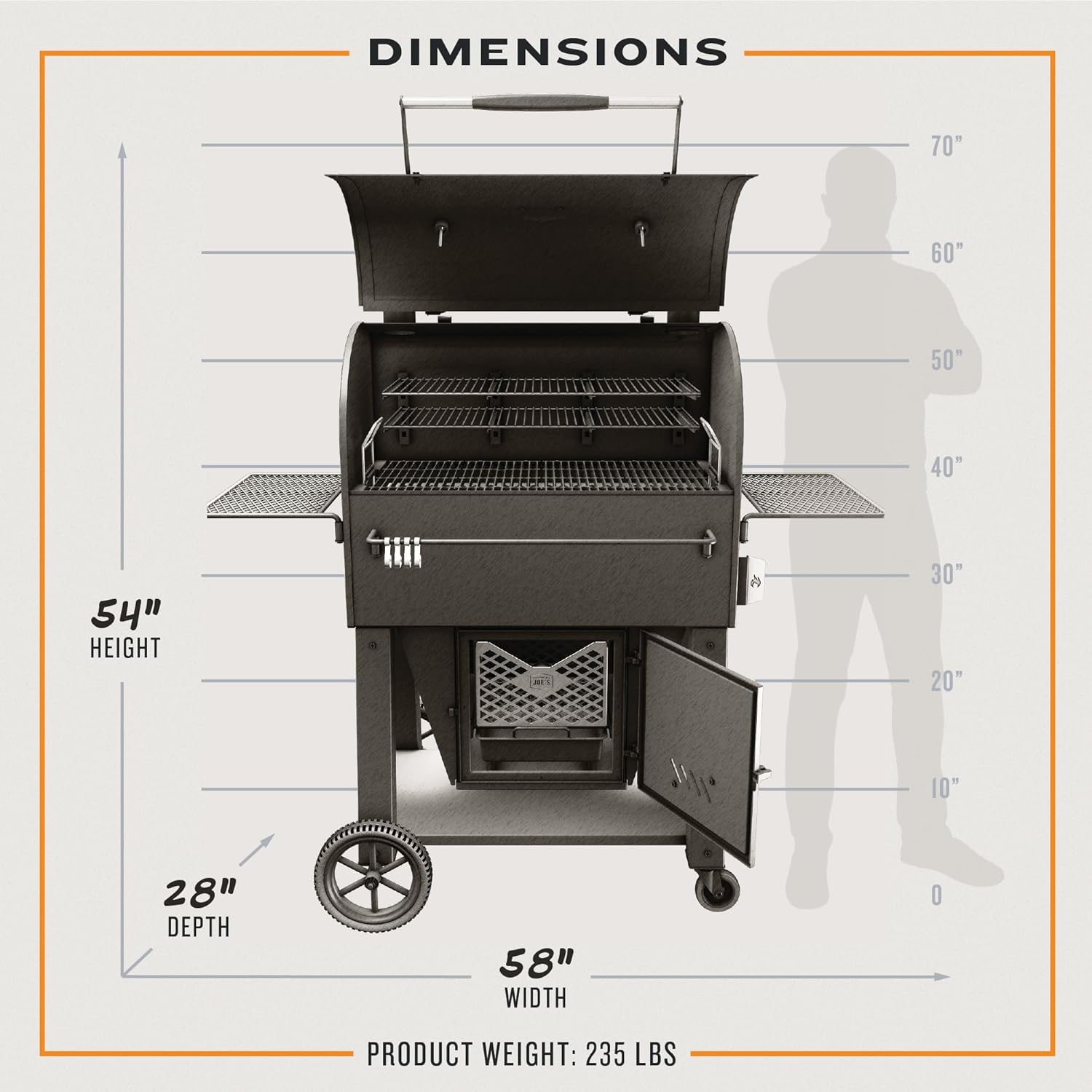 Centerbox Smoker, Black Steel B309