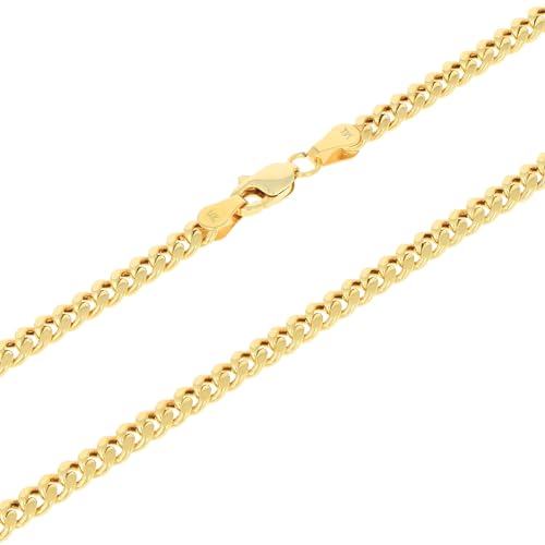 14k Yellow Gold 4mm Miami Cuban Link Chain Pendant Necklace S483868