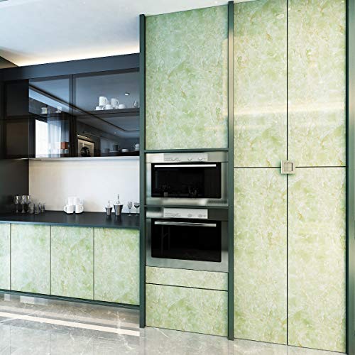 Green Marble Contact Paper for Countertops Peel and Stick Waterproof L89884