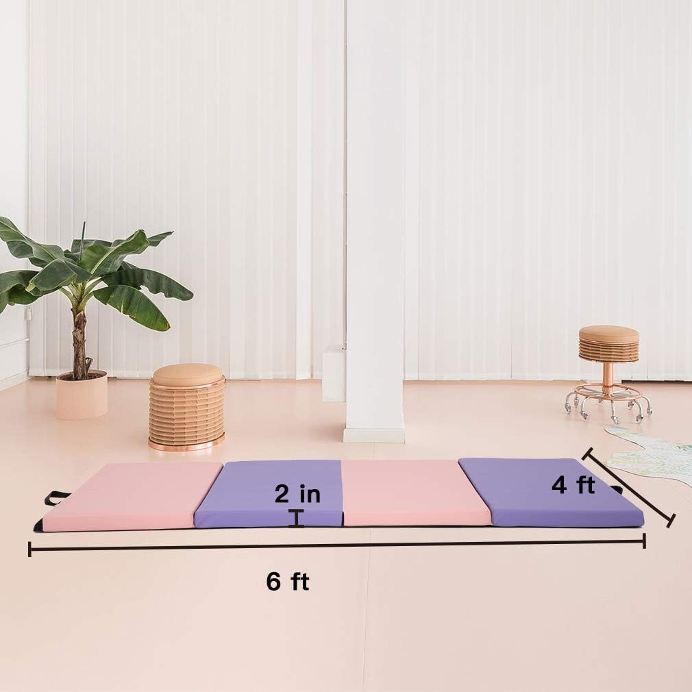 Gymnastics Mats 6x4x2 Folding Tumbling Mat for Home Exercise H998515
