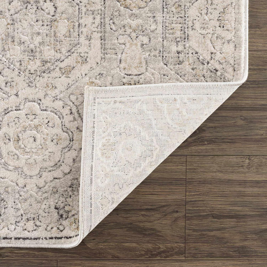 Moroccan Farmhouse Area Rug - Boho Vintage Distressed - Beige Gray Brown Cream H285