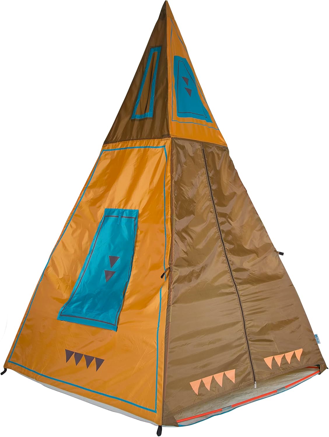 Kids Giant Tee Pee Tent Playhouse, 59 x 59 x 96 Inches, Brown Y9963