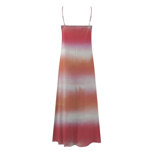 V Neck Tie Dye Maxi Sundress A24874