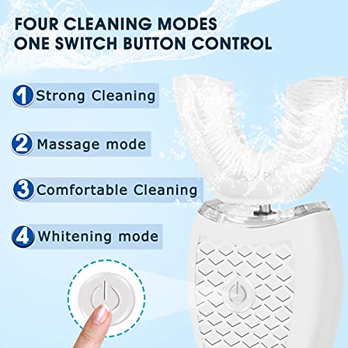 U Shaped Ultrasonic Electric Toothbrush for Adults, 360° Whole Mouth Cleaning E21437