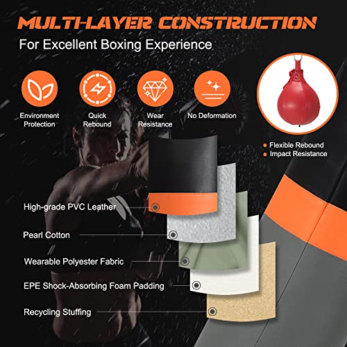 Freestanding Punching Bag with Adjustable Speed Ball for Adult Boxing Training L281846