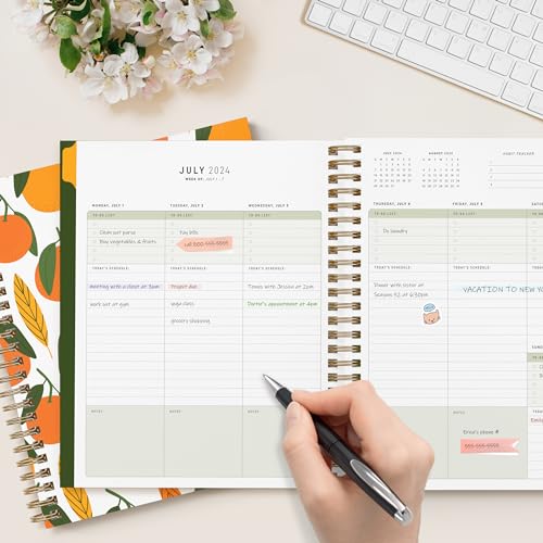 Yearly Monthly Weekly Daily Planner, Spiral Bound, June 2023 - July 2024 Z4077
