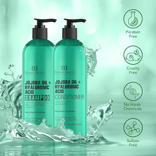 Tea Tree Shampoo and Conditioner Set for Itchy and Dry Scalp, Sulfate Free, 16 fl oz each G7268