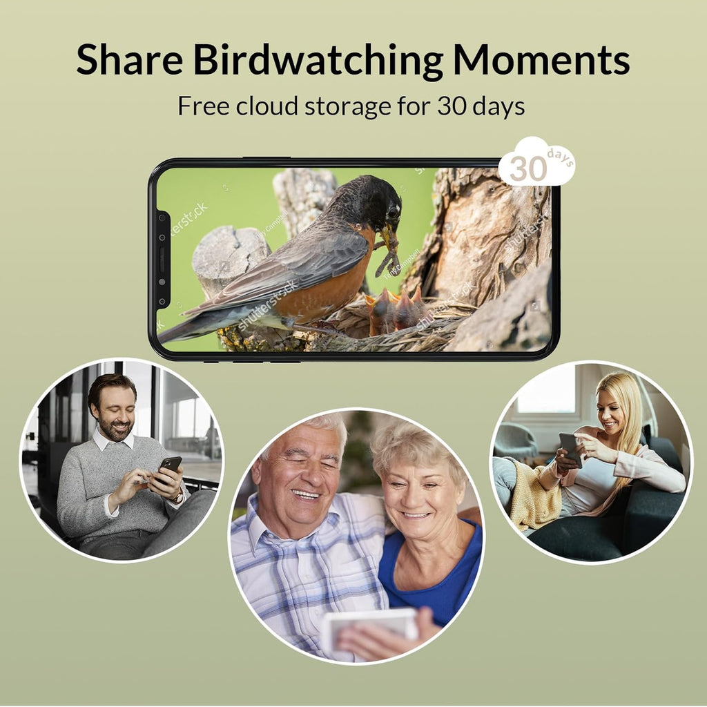 Smart Bird Feeder Camera with Auto Notify and WiFi V475