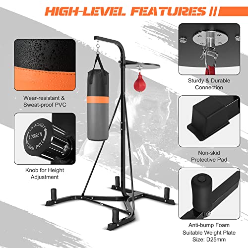 Freestanding Punching Bag with Adjustable Speed Ball for Adult Boxing Training L281846