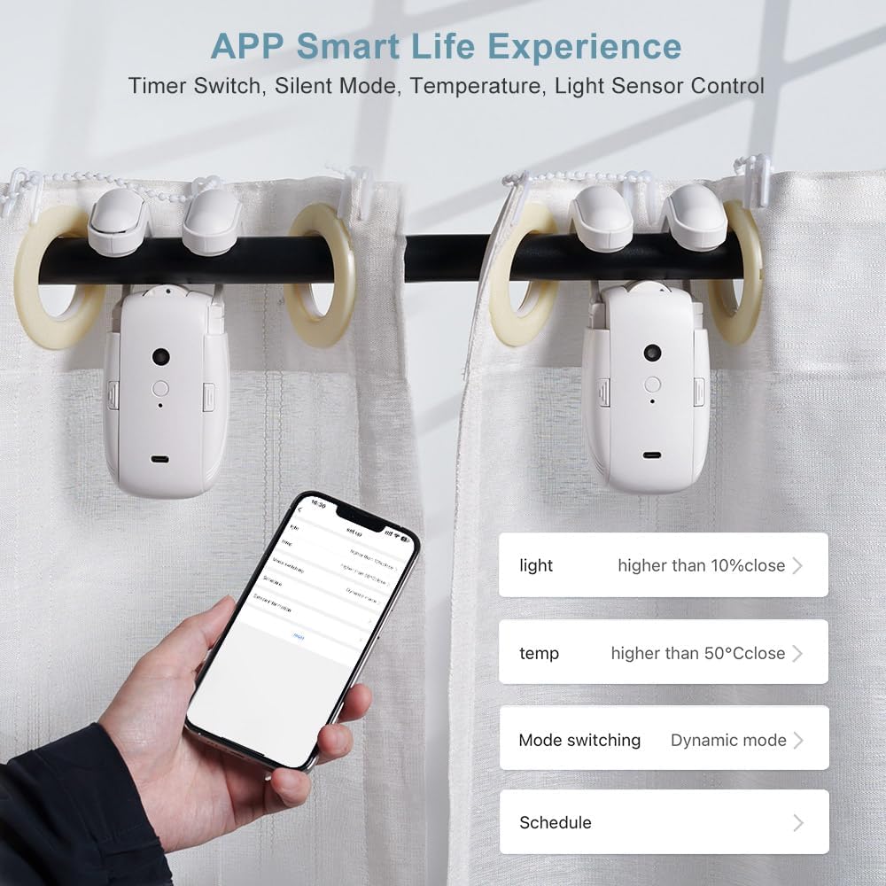 Automatic Curtain Opener with Remote, App and WiFi Control E135