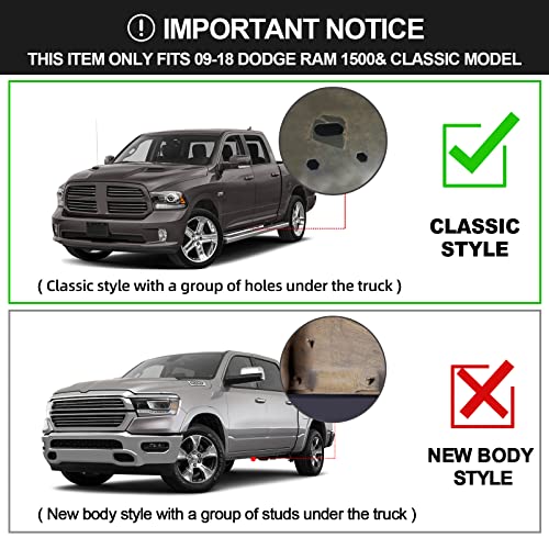 6.5 Inch Running Boards Side Steps for Dodge Ram 1500 2500 3500 Quad Cab W30588