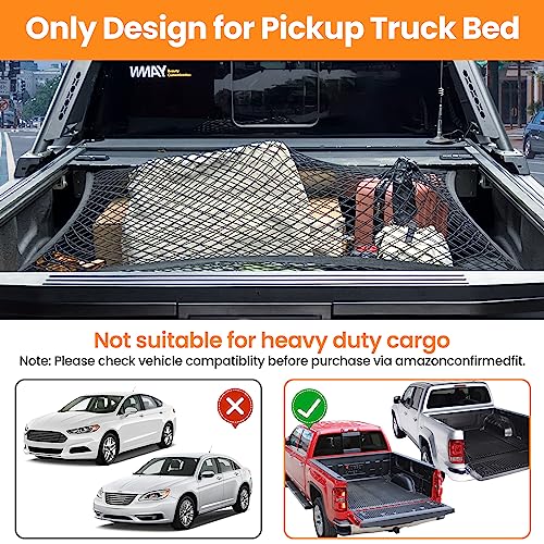 Truck Bed Net, Elastic Cargo Net, Stretches 4x4 to 7x7 O699