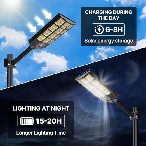 Solar Street Lights Outdoor Waterproof, 6500K LED, Motion Sensor R2774