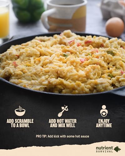 Homestyle Scramble Eggs, Ready to Eat Freeze Dried Emergency Food, 9 Servings P110376