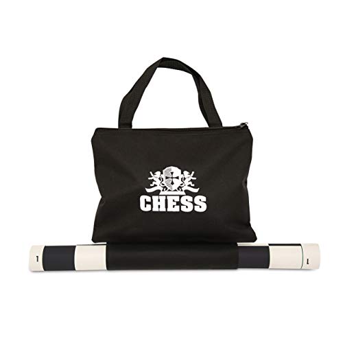 Tournament Chess Set with Filled Pieces and Roll-Up Vinyl Board C914884