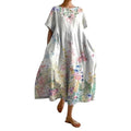 Womens Boho Floral Maxi Dresses Summer Casual Loose Flowy Oversized Baggy Long Dress Pockets Beach Vacation Hawaiian