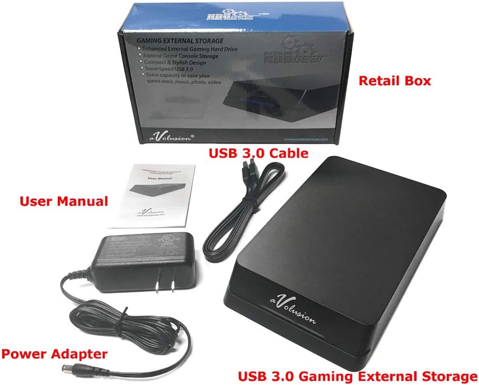 6TB 7200RPM USB 3.0 External Hard Drive for PS4 W602
