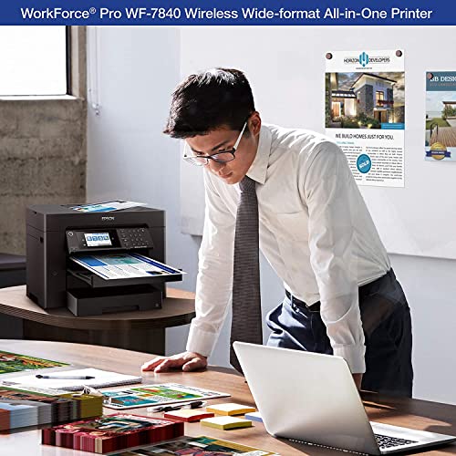 Wireless All-in-One Inkjet Printer with Wide-Format Printing, Auto Duplex, Copy Scan Fax H473