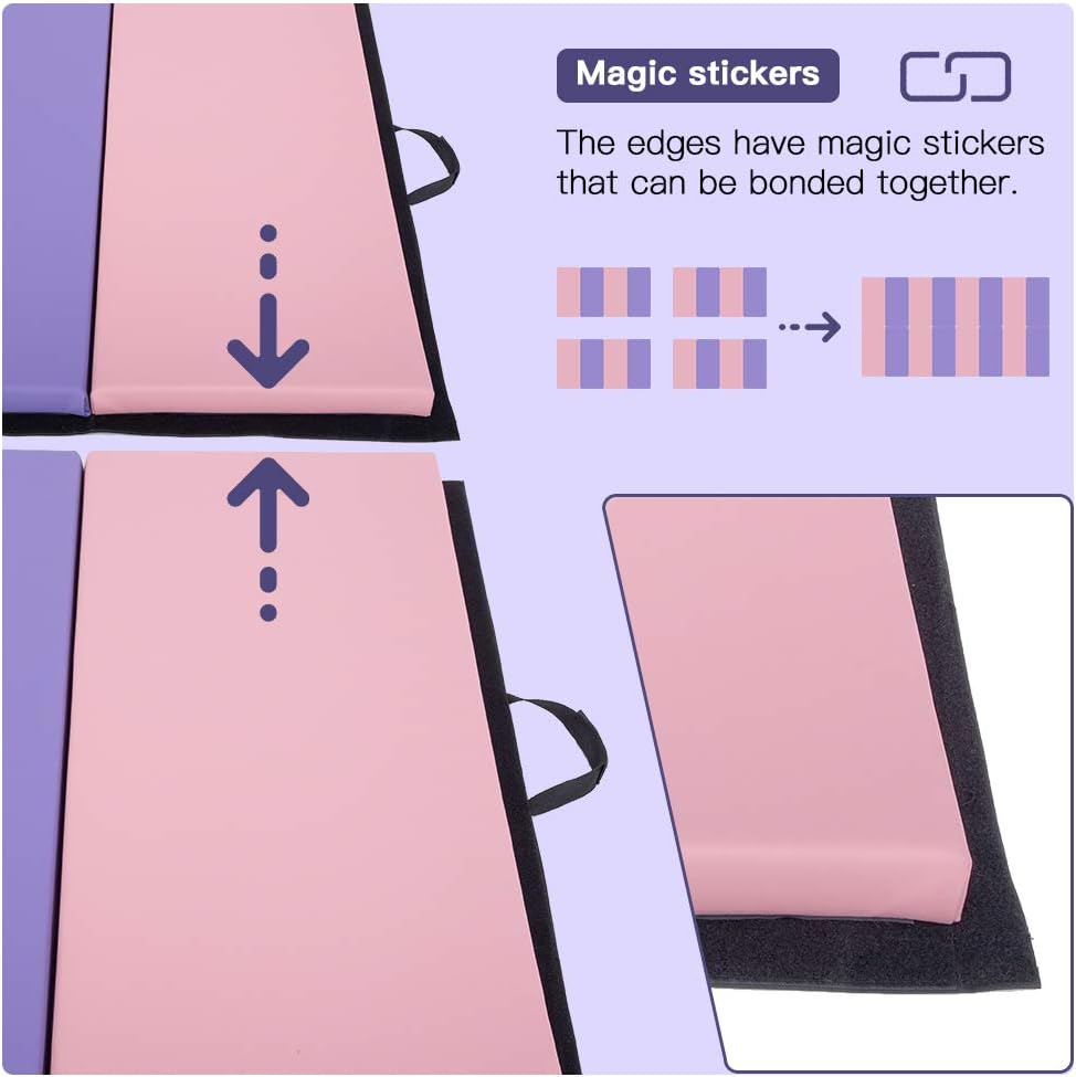 Gymnastics Mats 6x4x2 Folding Tumbling Mat for Home Exercise H998515
