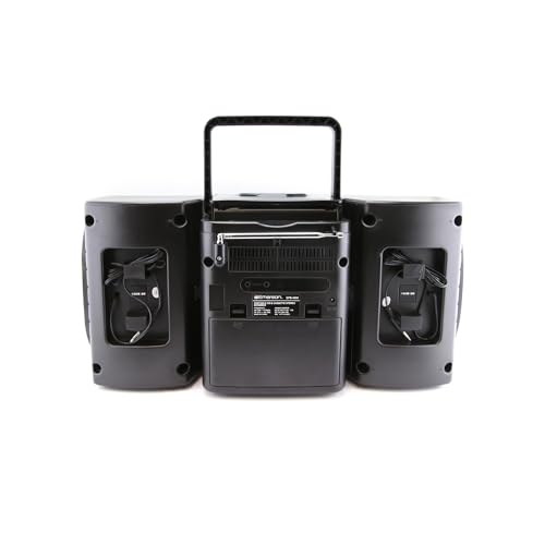 Portable CD Player Boombox with Cassette, AM/FM Radio, MP3, AUX and Detachable Speakers A977240