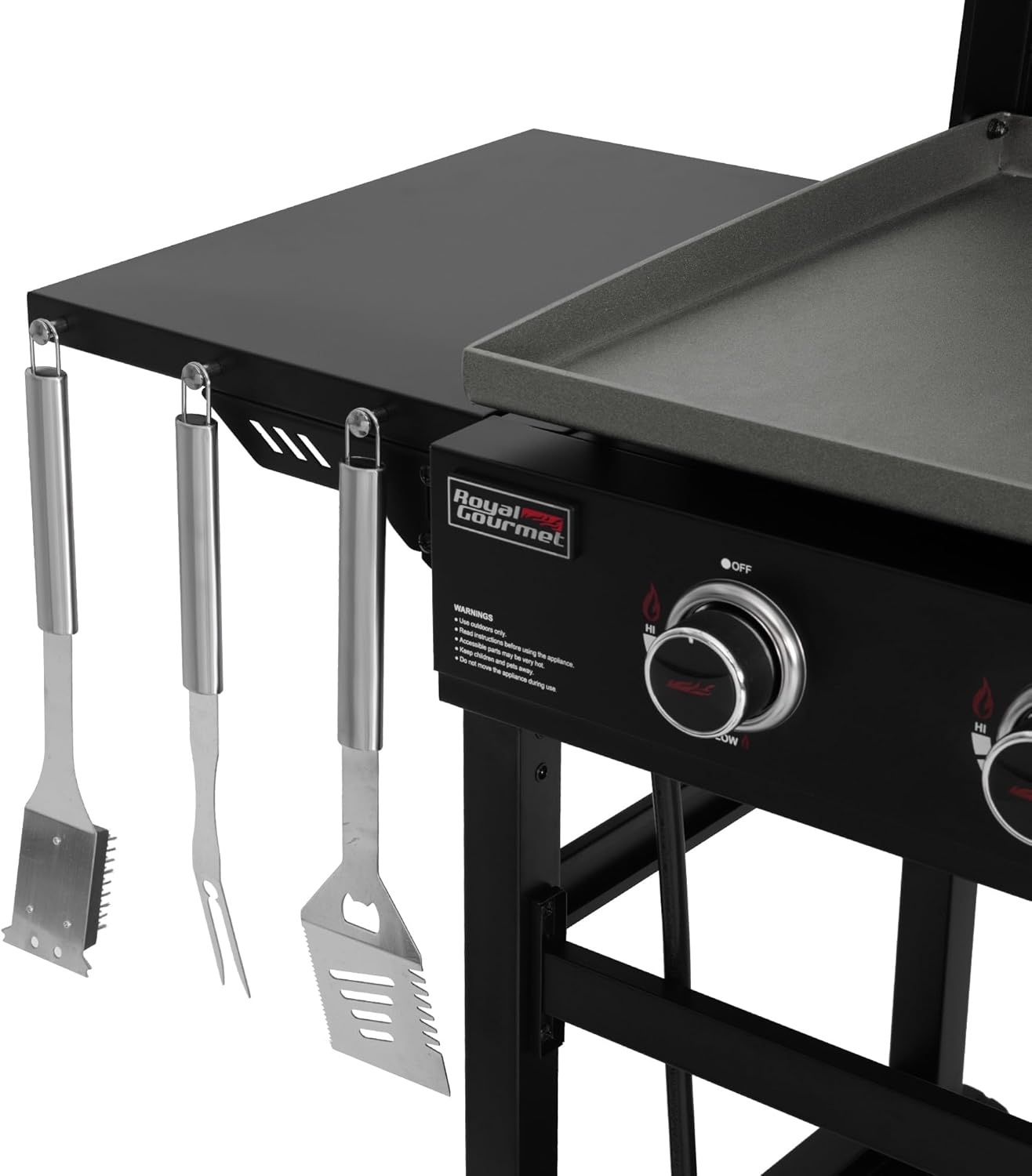 4-Burner Propane Gas Griddle with Hard Cover, 35-Inch Flat Top BBQ Grill C6416