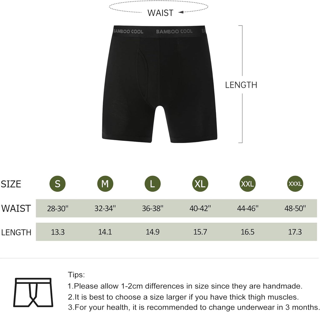 Men’s Bamboo Viscose Boxer Briefs 4 Pack T525