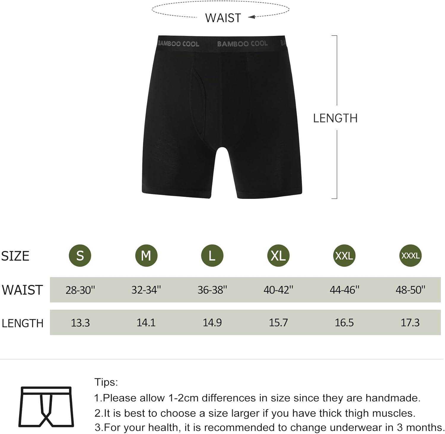 Men’s Bamboo Viscose Boxer Briefs 4 Pack T525