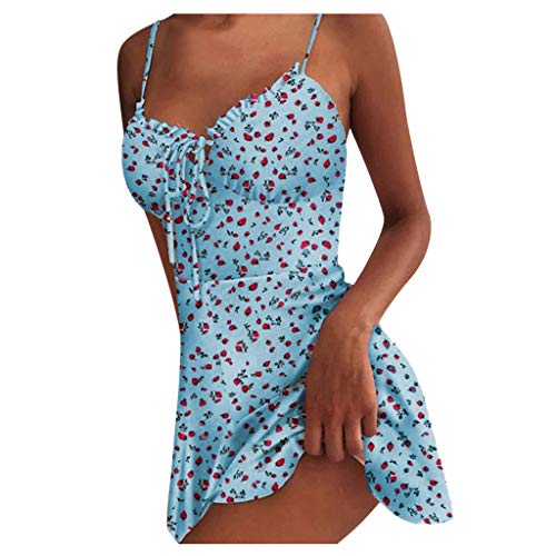 Summer Dresses Sleeveless Spaghetti Strap Cami Dress with Built-in Bra