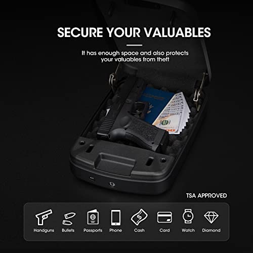 Portable Pistol Gun Safe Travel Case V76696