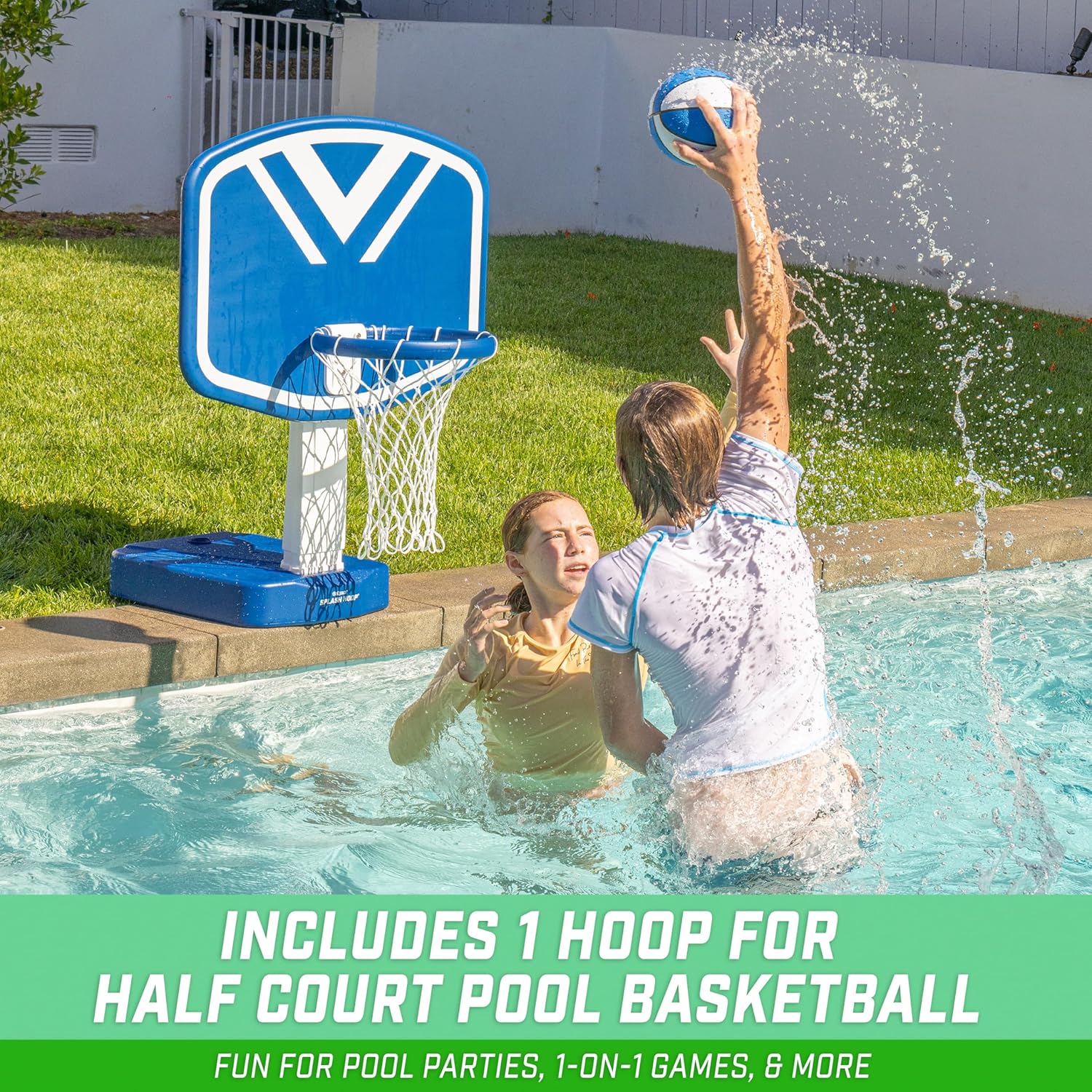 Pool Basketball Hoop & Volleyball Net Game Set R900452
