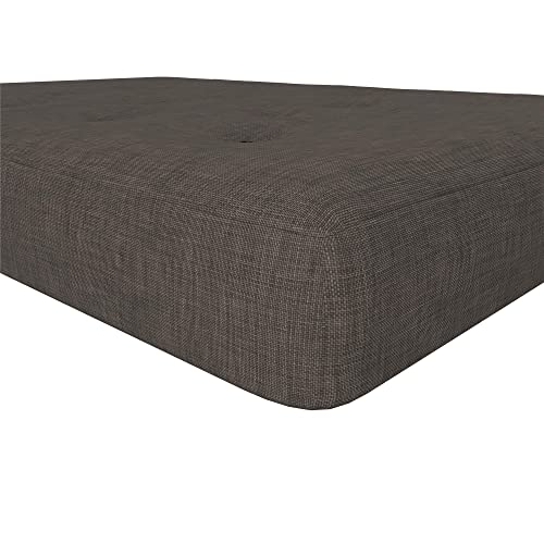 Futon Mattress with Pocket Spring Coil, Full, Taupe Gray S1575
